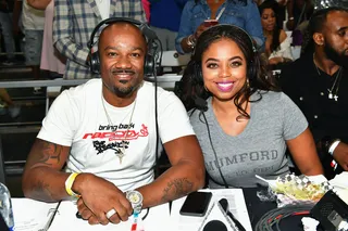 Hosts&nbsp;Big Tigger (L) And Jemele Hill With The Hilarious Color Commentary - Had Us Rollin! - (Photo: Leon Bennett/Getty Images for BET)