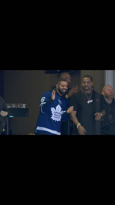 Drake - Drake was spotted cheering on his hometown team wearing his No. 6 “Graham” Maple Leafs Jersey at Game 4 of the Toronto Maple Leafs vs. Boston Bruins series in the NHL playoffs.&nbsp;(Screenshot: NHL via&nbsp;Sunshine Sachs)
