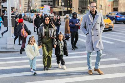 Family Affair - Kourt, P, and North take NYC. (Photo: Brazil Photo Press / Splash News)