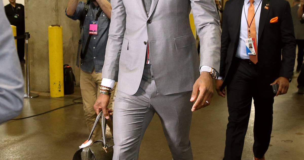 LeBron James arrives for LA Lakers opener in $28,000 Louis Vuitton outfit  including $11,000 Speedy Bandouliere 40 bag