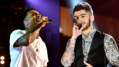 Chris Brown and Zayn Malik - This was a totally unexpected pairing, but once ?Back to Sleep (Remix)? plays, the joining of Chris with former One Direction member Zayn totally makes sense.&nbsp;&nbsp;(Photos from Left: Kevin Winter/Getty Images&nbsp; for iHeartMedia, Kevin Mazur/AMA2013/WireImage)&nbsp;&nbsp;