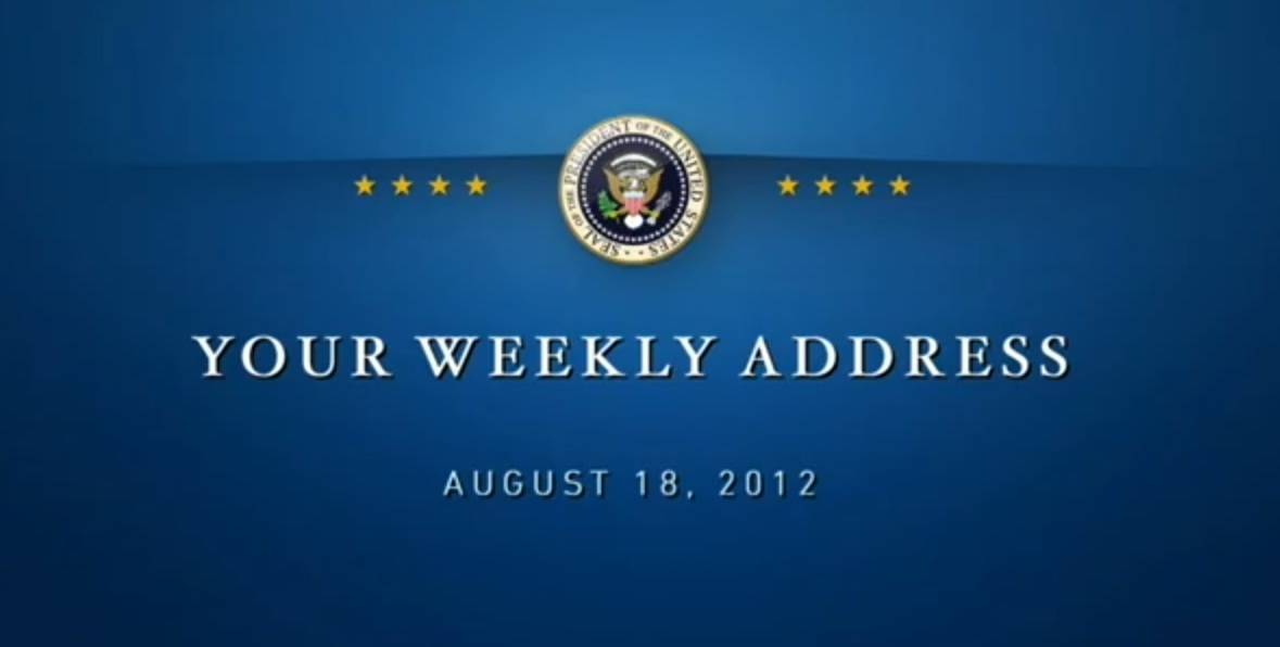 Obama Weekly Address, Congress Should Back Plan to Hire Teachers
