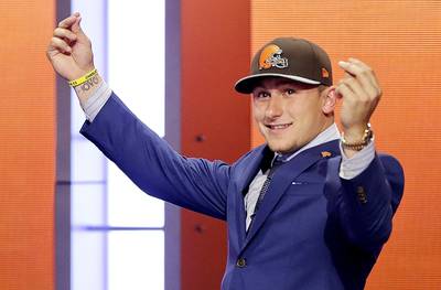 Johnny Manziel - Song: &quot;Draft Day&quot; – DrakeThe hate was in the air as &quot;Johnny Football&quot; was picked 22nd&nbsp;in the first round, but the Cleveland Browns were happy to get a new star quarterback on draft day as Drake echoed Manziel’s sentiments in this ode to the player.&nbsp;&nbsp;(Photo: Frank Franklin II/AP Photo)