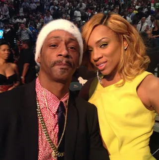 Lil Mama @iamlilmama - Lil Mama got a photo op with comedian Katt Williams at the fight this past weekend while showing support for Floyd Mayweather.(Photo: Lil Mama via Instagram)