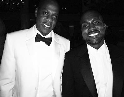 Kim Kardashian @kimkardashian - Yeezy and Hov clean up nice! Kim Kardashian gets a snap shot of two of the most stylish men in hip hop at the 2014 Met Gala.(Photo: Kim Kardashian via Instagram)