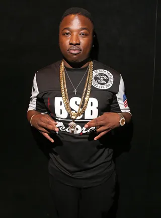 Troy Ave Reps BK on 106 &amp; Park - Catch Troy Ave tonight on 106 Mix.&nbsp;  (Photo by Bennett Raglin/BET/Getty Images for BET)