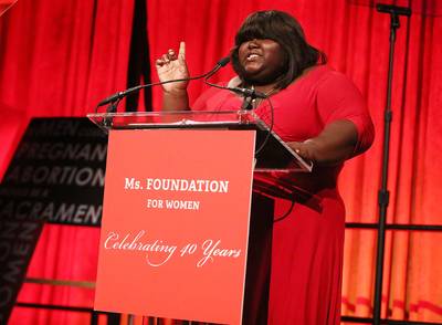 Gabourey Sidibe: Love Yourself No Matter What Size You Are - In a recent speech at a Ms. Foundation event, Oscar-nominated actress Gabourey Sidibe sounded off about how she refuses to hide and be ashamed of being obese. She believes that regardless of size, she dares to be confident and happy — and talented of course.&nbsp;&nbsp;(Photo: Astrid Stawiarz/Getty Images for Ms. Foundation For Women)