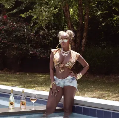 Sun Goddess&nbsp; - Mary J. Blige is summertime fine in her tiny denim shorts and Miguelina ($300)&nbsp; animal print crop top. The superstar posted a photo to Instagram promoting her latest venture, Sun Goddess wines. Mary looked like a goddess dripping in gold from her SisterloveMJB collection.&nbsp; Mary J. Blige