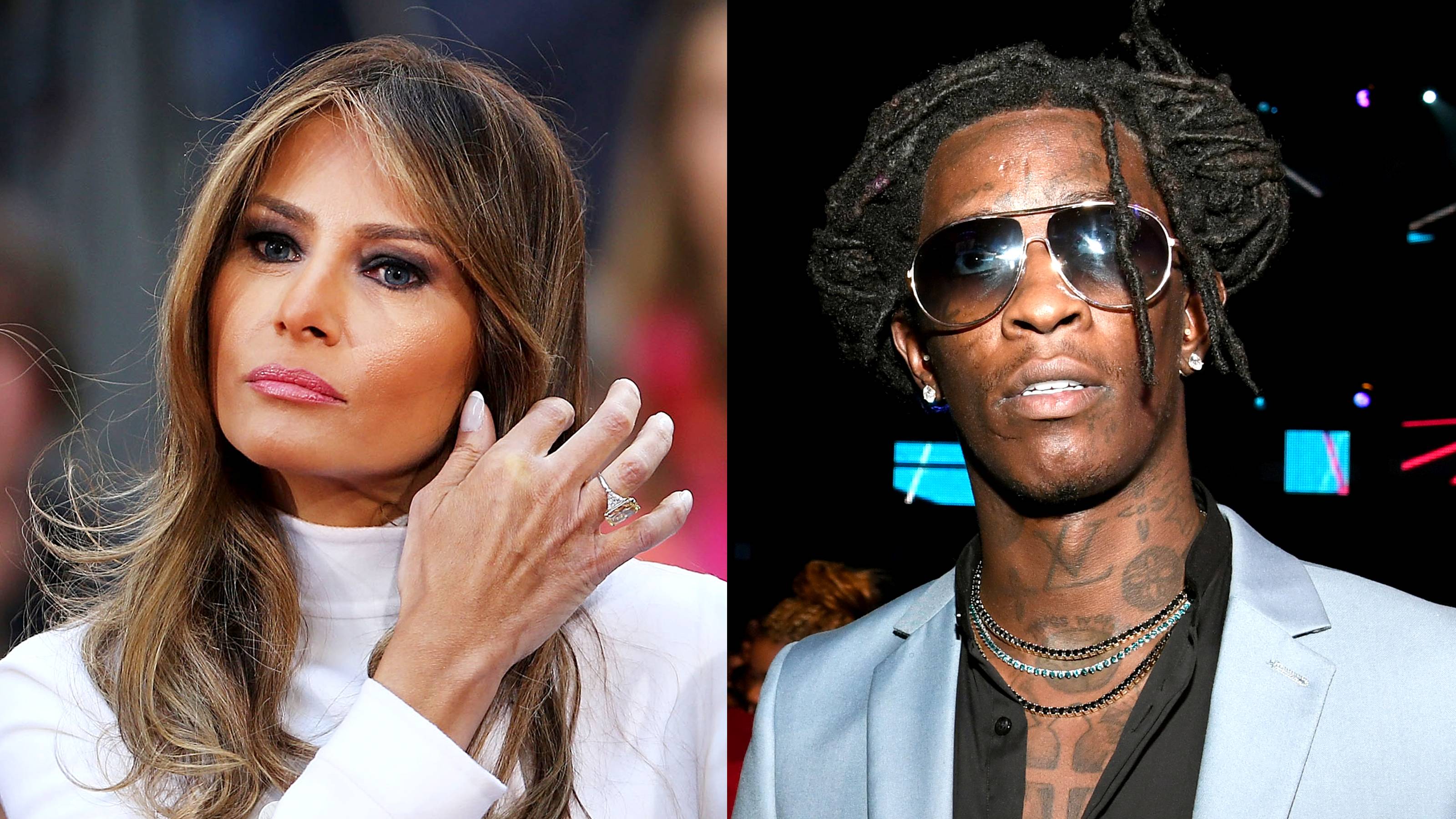 Allow her to reintroduce herself... - The not-so-elusive swagger jackers are a thing that many in hip-hop have had to deal with throughout history. As it turns out, First Lady Michelle Obama has a lot in common with many of the rappers and artists on this list you’re about to see — and she has Melania Trump to thank for that. If you haven’t already heard, last night at the Republican National Convention, Mrs. Trump totally swagger jacked much of our first lady’s speech from the 2008 Democratic National Convention and, well, the internet had a field day. So we decided to pay homage to some notorious swagger jackers. You’re in good company, Mrs. Trump. — Jon Reyes(Photos from Left: Spencer Platt/Getty Images, Paras Griffin/BET/Getty Images for BET)&nbsp;
