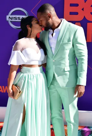 2018: Tank and Zena Foster  - Tank and Zena Foster were mint for each other! The pair canoodled while matching in mint green fashion at the 2018 BET Awards. (Photo: Prince Williams/Getty Images)