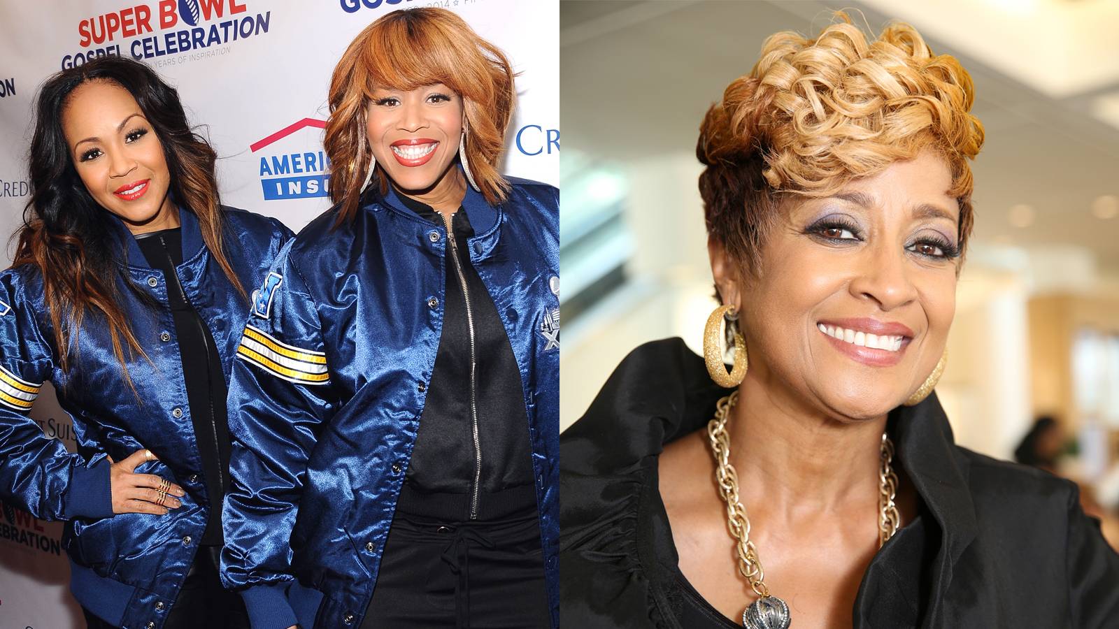Bobby Jones Gospel Welcomes Mary Mary, Dorinda Clark-Cole and Tina Campbell - Lovely ladies of gospel Mary Mary and Dorinda Clark-Cole take the stage. (Photos from left: Gary Gershoff/Getty Images for Super Bowl, Monica Morgan/WireImage)