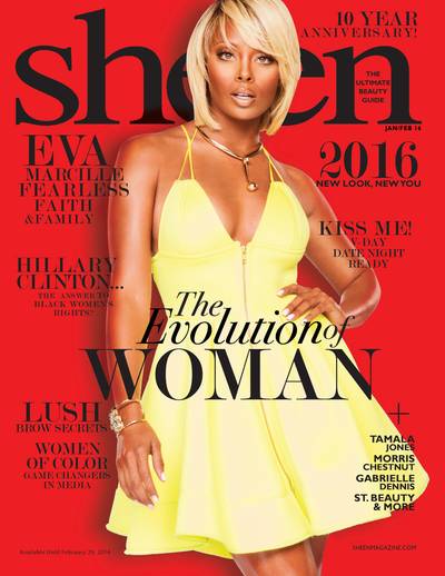 Eva Marcille on Sheen - The model’s intensity and star power never goes out of style, so it’s only fitting that she covers the women’s magazine’s 10-year anniversary issue.(Photo: Sheen Magazine)