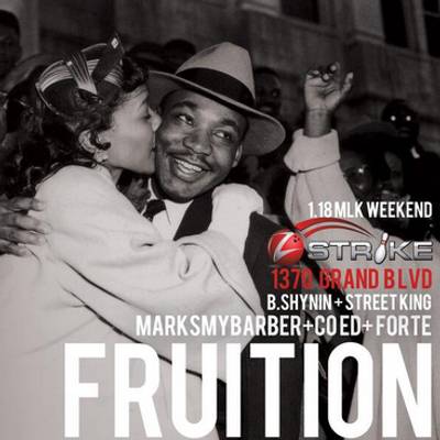 Fruition - The iconic image of Coretta Scott King kissing her husband on the cheek is the backdrop for this flyer. At the very least there was no awkward cutting and pasting, as seen in other party ads.    (Photo: MarksMyBarber via Twitter)