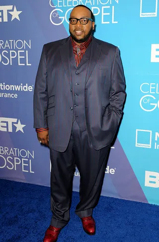Marvin Sapp\r&nbsp; - Gospel music pioneer Marvin Sapp made an appearance on the Celebration of Gospel blue carpet. His satin blue suit beautifully complemented the step and repeat.&nbsp;\r(Photo: Earl E. Gibson III/BET)