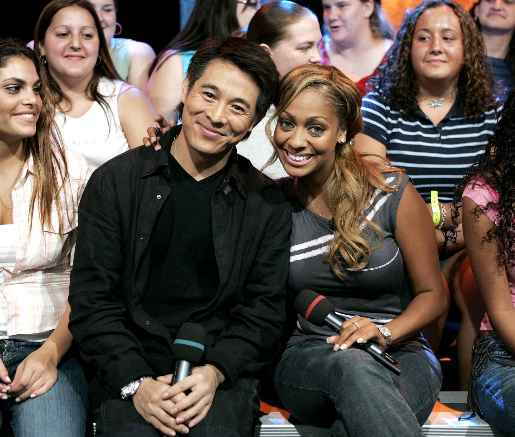 Adored By All - During her time with MTV, La La interviewed all types of reknowned celebrities. Here she interviews legendary actor Jet Li during a 2004 appearance.(Photo: Peter Kramer/Getty Images)
