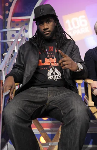 Cool Bro - Freestyle Friday judge Josh "M16" Banks at 106 &amp; Park, March 15, 2012.(Photo: John Ricard/BET)
