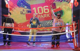 Give It Up - Freestyle Friday competitors Dreams and Relly at 106 &amp; Park, March 15, 2012.(Photo: John Ricard/BET)