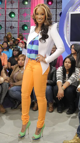 Like December - Olivia at 106 &amp; Park, March 13, 2012. (Photo: John Ricard / BET)