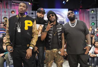 Mayback Music - MMG (Meek Mill, Stalley, Wale and Rick Ross) at 106 &amp; Park, March 13, 2012. (Photo: John Ricard / BET)