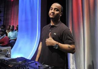 Thumbs Up - DJ Quicksilva at 106 &amp; Park, March 12, 2012. (Photo: John Ricard / BET)