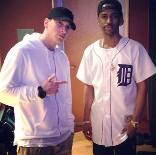 Big Sean @bigsean - Big Sean achieved a career milestone this week after recording with hip hop heavyweight and hometown hero Eminem.(Photo: Big Sean via Instagram)