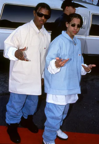 Hairy Situation - Cornrows and braids were also part of the Kris Kross look.  (Photo: Alpha /Landov)