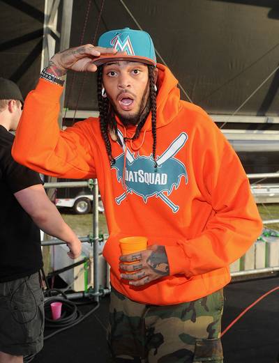Travie McCoy - In October 2010, Gym Class Heroes frontman Travie McCoy was arrested after tagging on the Berlin Wall ? and bragging about it on Twitter.   (Photo: Jamie McCarthy/Getty Images for Victoria's Secret PINK)
