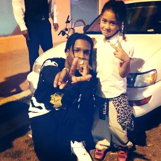 A$AP Rocky @asvpxrocky - Could this be A$AP Rocky's youngest fan? The Harlem MC proves he has love for the kiddies. (Photo: Asap Rocky via Instagram)