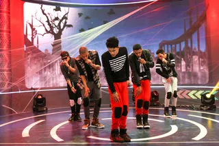 Grooving - Recording artists B5 gets into the groove of their performance. (Photo: Bennett Raglin/BET/Getty Images for BET)