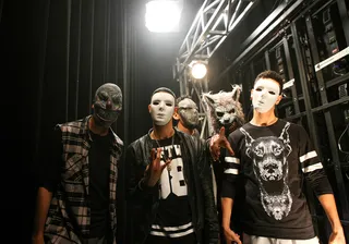 Gets Scary - Recording artists B5 scare us backstage. (Photo: Bennett Raglin/BET/Getty Images for BET)