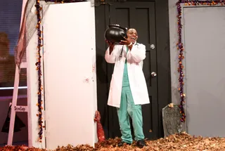 Mwahahaha - A live audience member dresses as a doomsday doctor. (Photo: Bennett Raglin/BET/Getty Images for BET)