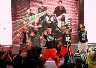 Hold On! - Recording artists B5 gives a great performance. (Photo: Bennett Raglin/BET/Getty Images for BET)