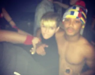Romeo Miller @romeomiller - Romeo's night of fun with singer Miley Cyrus is all just a blur.&nbsp;(Photo: Romeo Miller via Instagram)