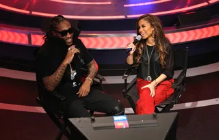 Future Chat - Future and host Keshia Chanté&nbsp;chat on 106. (Photo: Bennett Raglin/BET/Getty Images for BET)