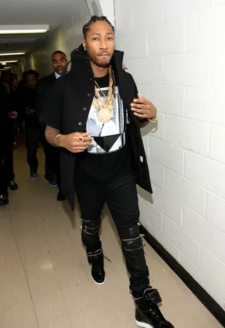 Can't Rush Swag - Future swag surfs through the 106 halls as he gets ready for the show.&nbsp;(Photo: Bennett Raglin/BET/Getty Images for BET)