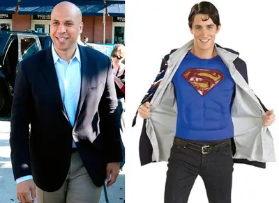 Cory Booker as Clark Kent - Soon to be sworn in as&nbsp;New Jersey Senator, Cory Booker is known for his active presence on Twitter, swooping in like Superman to help Newark residents during Hurricane Sandy and other disasters, and for keeping the pulse on what’s going on in his city. But now he’s tasked with an even bigger mission – and constituency – Can he make an even bigger difference for the entire state?&nbsp;(Photos from left: Michael Bocchieri/Getty Images, Courtesy Amazon)