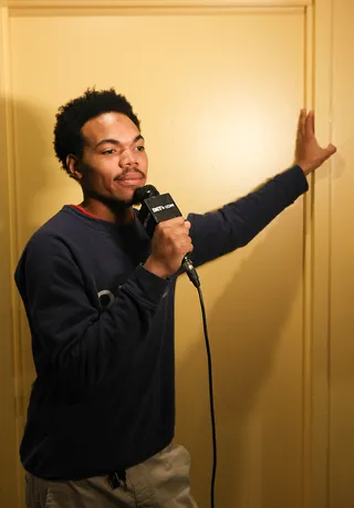 Interview Time! - Recording artist Chance the Rapper gets interviewed backstage at 106. (Photo:&nbsp; Bennett Raglin/BET/Getty Images)