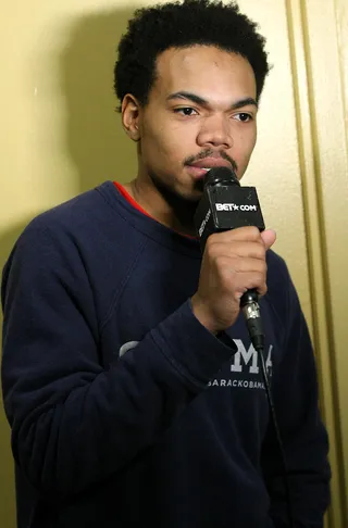 Speaking the Truth - Recording artist Chance the Rapper answers a few questions backstage at 106. (Photo:&nbsp; Bennett Raglin/BET/Getty Images)