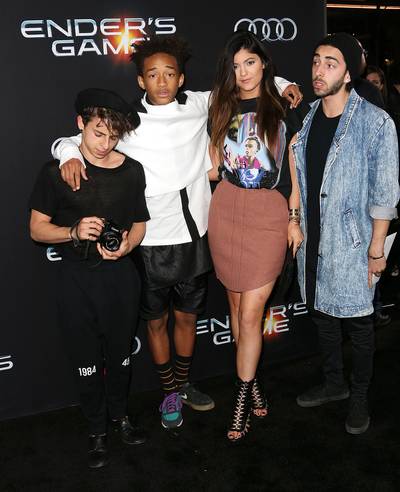 Rich Kidz - Actor Jaden Smith and his female bestie Kylie Jenner (Kim Kardashian's little sis) attend the premiere of Summit Entertainment's Ender's Game at the TCL Chinese Theatre in Hollywood, California. (Photo: Frederick M. Brown/Getty Images)