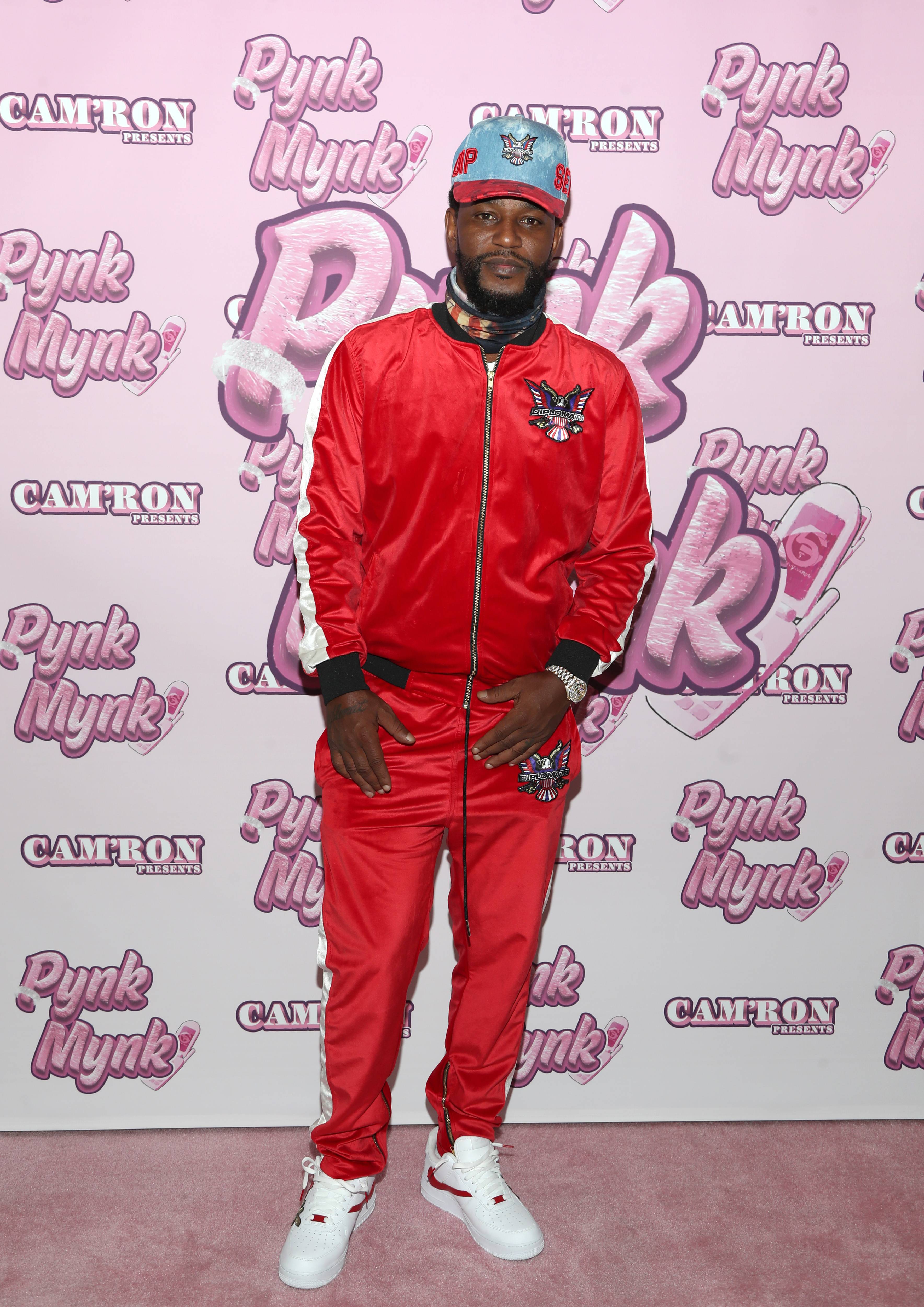 PERRIS, CALIFORNIA - OCTOBER 21: Rapper Cam'ron attends Cam'ron's Pynk Mynk Unveiling at Strains on October 21, 2020 in Perris, California. (Photo by Jerritt Clark/Getty Images for Echoing Soundz)