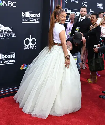 Janet Jackson - The &quot;Dammn Baby&quot; singer slayed the 2018 Billboard Music Awards with a butt-length ponytail.(Photo: Steve Granitz/WireImage)