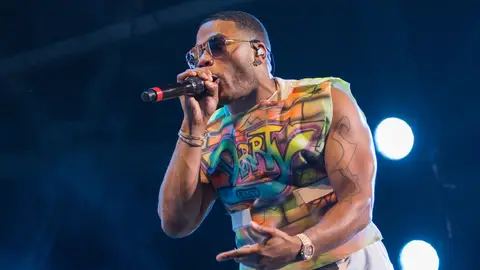 AUSTIN, TEXAS - AUGUST 22: Rapper Nelly performs in concert at Austin360 Amphitheater on August 22, 2019 in Austin, Texas. (Photo by Rick Kern/Getty Images)