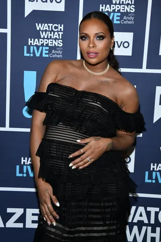 Eva Marcille - The mama-to-be (again) got glam for an appearance on Watch What Happens Live With Andy Cohen to spill the tea on her Real Housewives of Atlanta castmates. The America's Next Top Model cycle 3 winner topped off her look with that signature Tyra Banks smize!(Photo by: Charles Sykes/Bravo/NBCU Photo Bank via Getty Images)