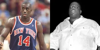 Anthony Mason vs. Notorious B.I.G. - Fat Joe&nbsp;only recently revealed that the late&nbsp;Anthony Mason was the mystery New York Knicks&nbsp;baller who was referenced on Biggie's &quot;I Got a Story to Tell&quot; track. Crazy!&nbsp;(Photos from left: Allsport, David Corio/Redferns)