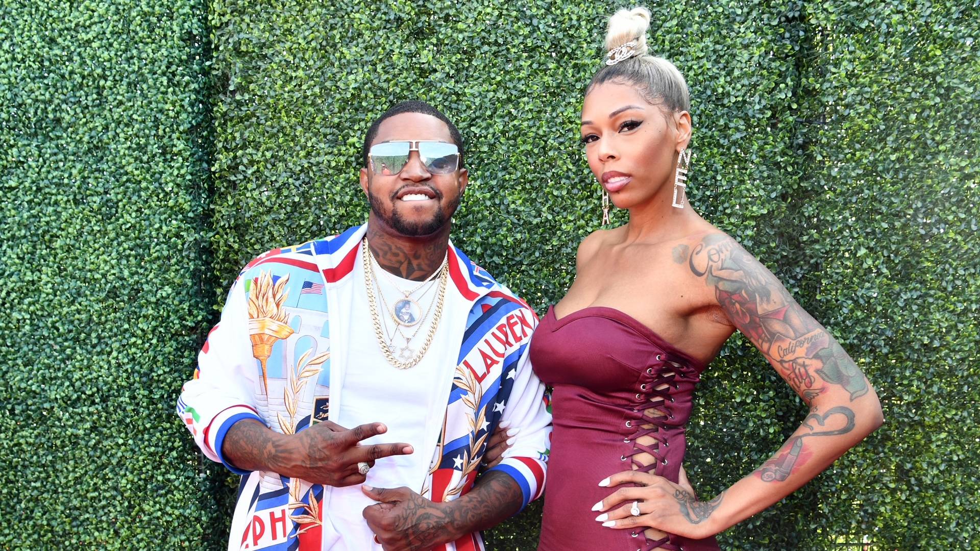 Lil Scrappy and Bambi on BET Buzz 2021.