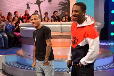 Oh Boy - Rapper Bow Wow (L) and rapper Shorty da Prince co-host BET's 106 &amp; Park on March 22, 2013 in New York City. (Photo: Mike Coppola/Getty Images for BET)