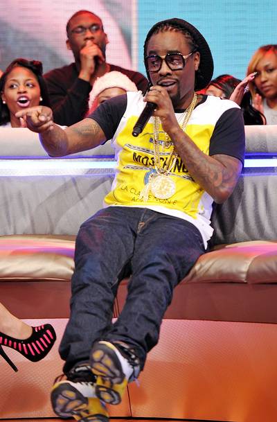 Smooth&nbsp; - Rapper Wale is interviewed on BET's 106 &amp; Park on March 20, 2013 in New York City. (Photo: Mike Coppola/Getty Images for BET)