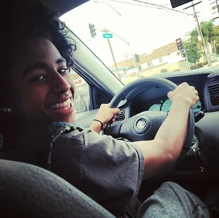 Prince (Mindless Behavior) @princemisfit - My oh my does time fly. Mindless Behavior group member Prince took a few #IG pics of him learning to drive (not at the same time of course #NoTextingWhileDriving). (Photo: Princeton/Instagram)
