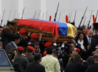 Chavez Laid to Rest - Venezuela’s late President Hugo Chavez was laid to rest at the headquarters of his failed 1992 coup attempt Friday.Elections will be held next month to determine his successor.  &nbsp;(Photo: AP Photo/Fernando Llano)