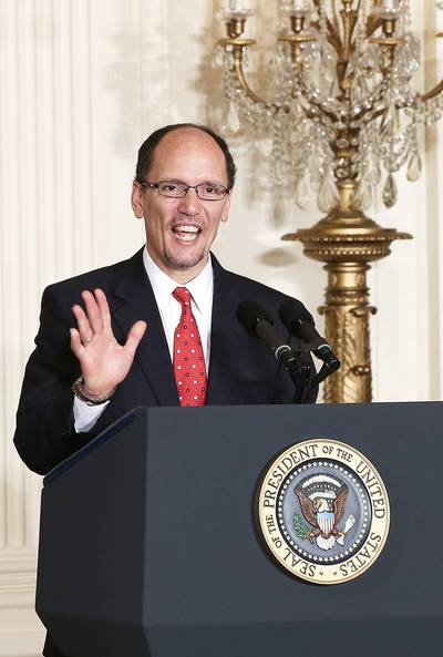 Department of Labor - On March 18, Obama tapped Thomas Perez, who heads the Justice Department's civil rights division, to serve as secretary of labor.  &nbsp;(Photo: Alex Wong/Getty Images)